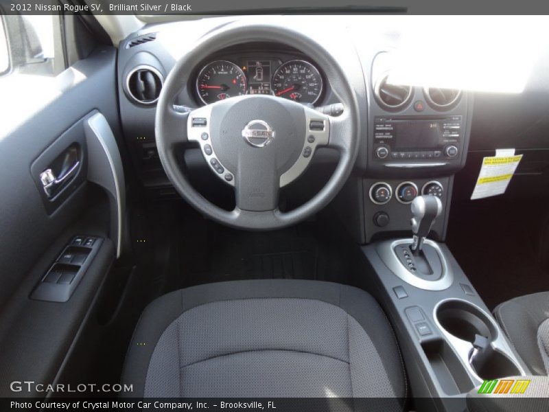 Brilliant Silver / Black 2012 Nissan Rogue SV