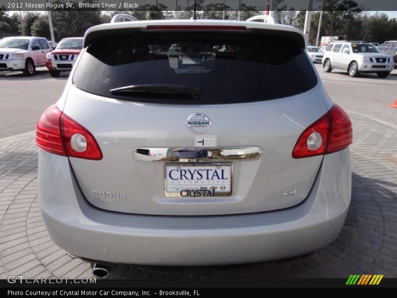 Brilliant Silver / Black 2012 Nissan Rogue SV