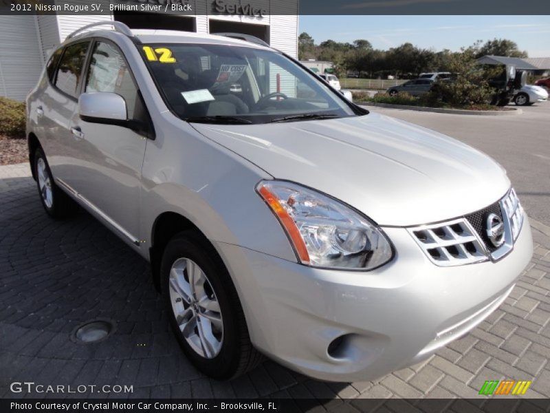 Brilliant Silver / Black 2012 Nissan Rogue SV