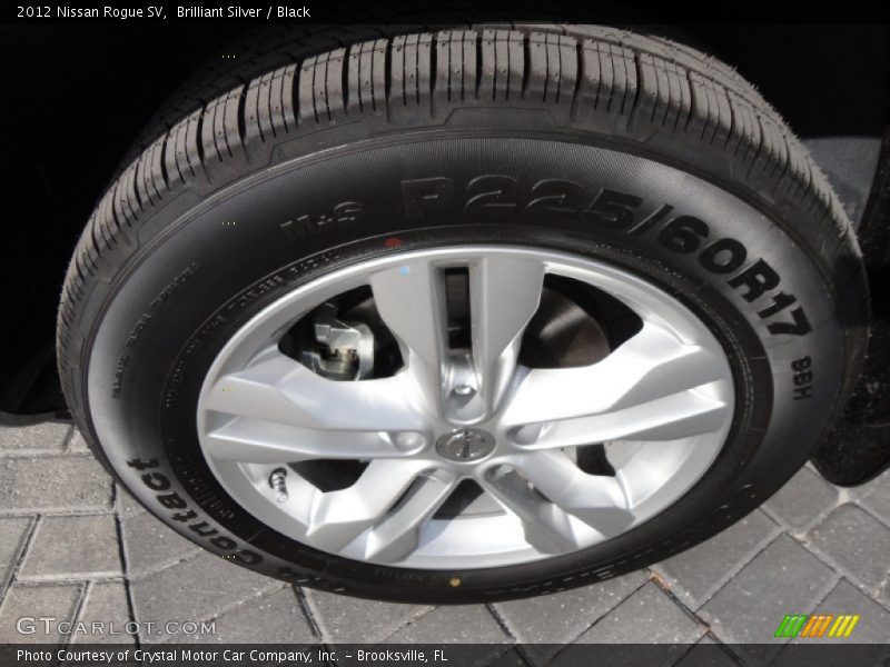 Brilliant Silver / Black 2012 Nissan Rogue SV