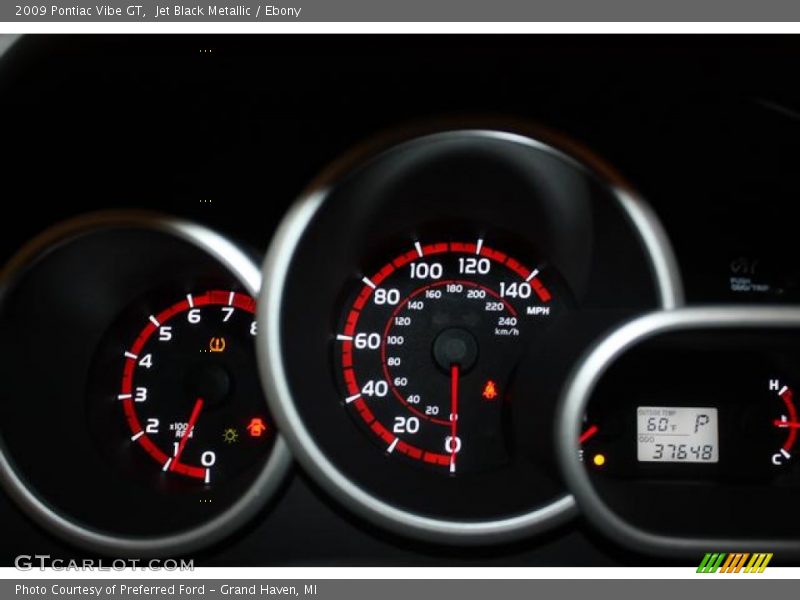 Jet Black Metallic / Ebony 2009 Pontiac Vibe GT