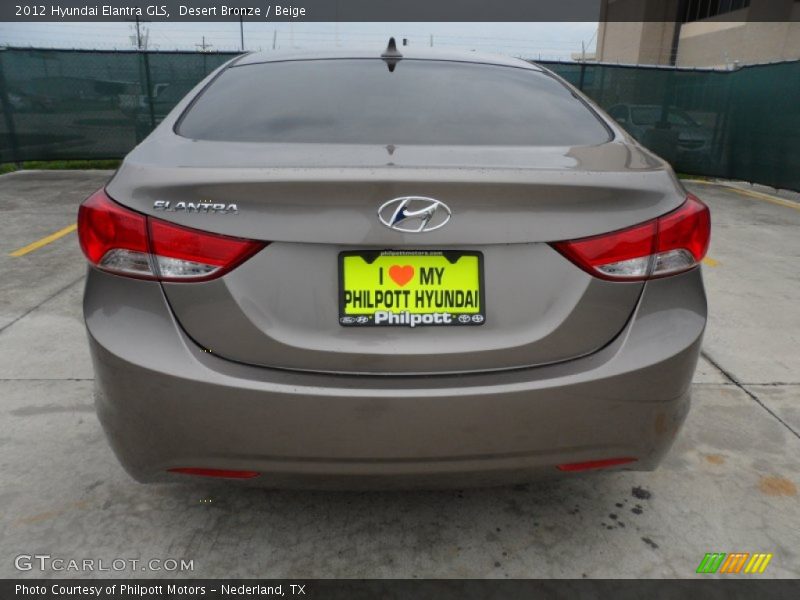 Desert Bronze / Beige 2012 Hyundai Elantra GLS
