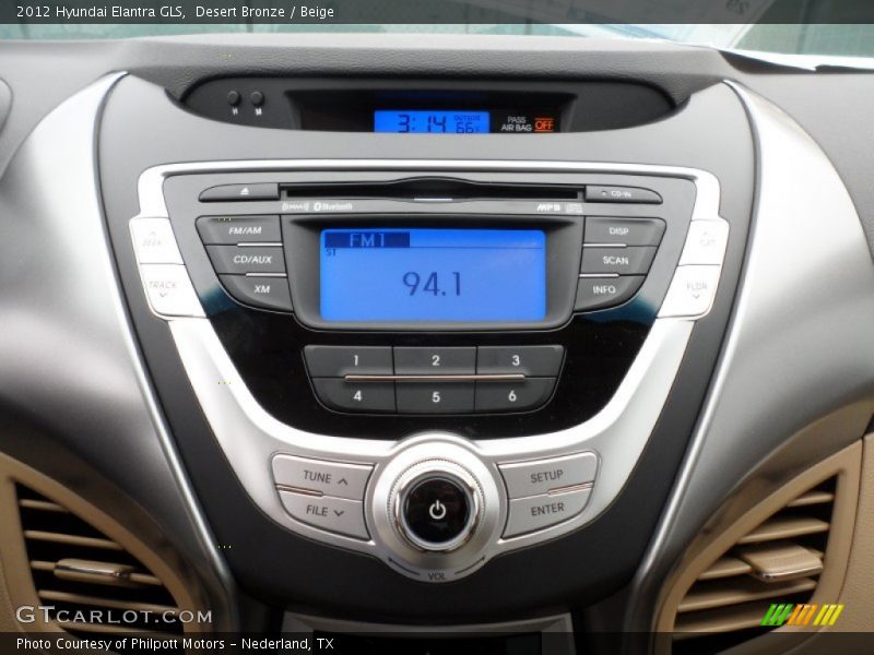 Controls of 2012 Elantra GLS