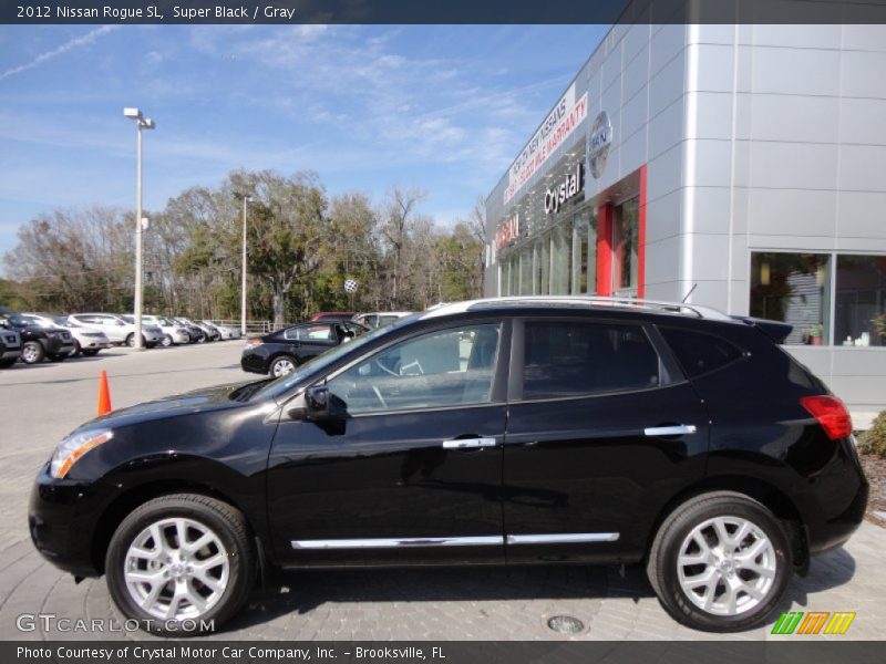 Super Black / Gray 2012 Nissan Rogue SL