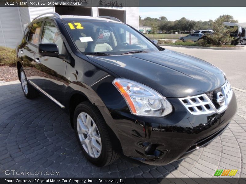 Super Black / Gray 2012 Nissan Rogue SL