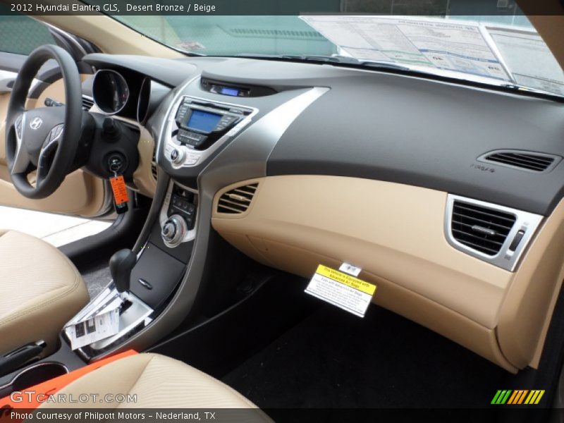 Dashboard of 2012 Elantra GLS
