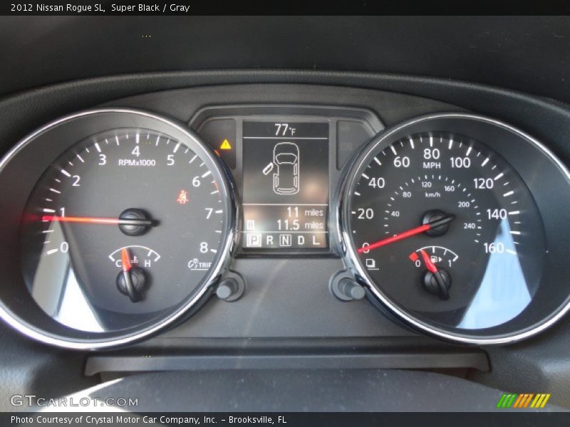 Super Black / Gray 2012 Nissan Rogue SL