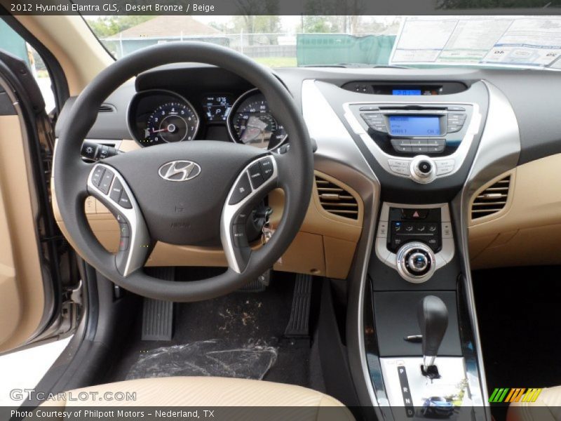 Dashboard of 2012 Elantra GLS