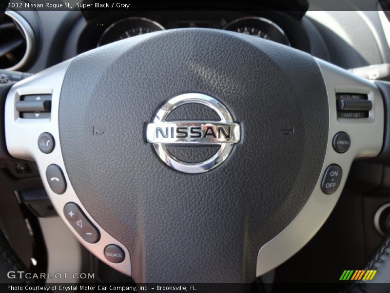 Super Black / Gray 2012 Nissan Rogue SL