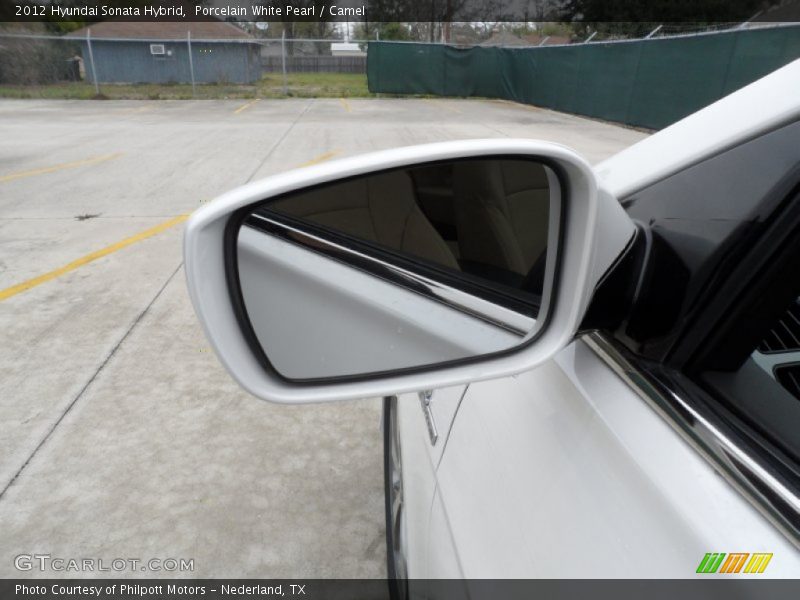 Porcelain White Pearl / Camel 2012 Hyundai Sonata Hybrid