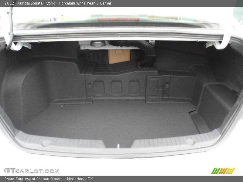 Porcelain White Pearl / Camel 2012 Hyundai Sonata Hybrid