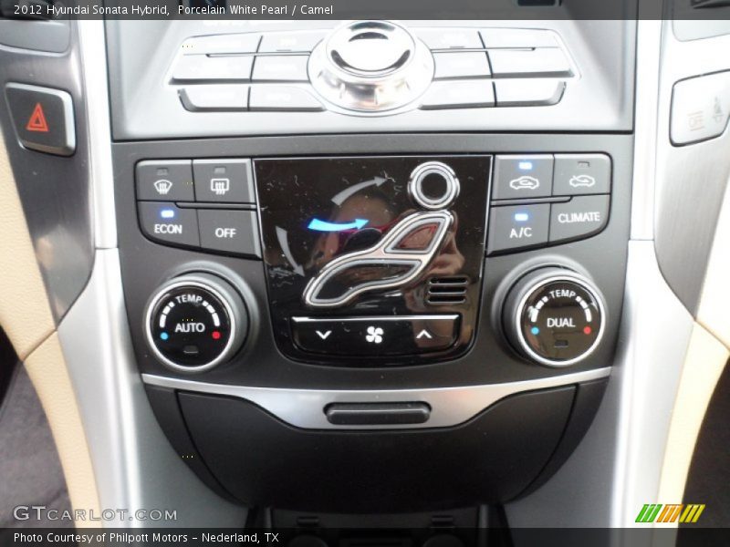 Porcelain White Pearl / Camel 2012 Hyundai Sonata Hybrid