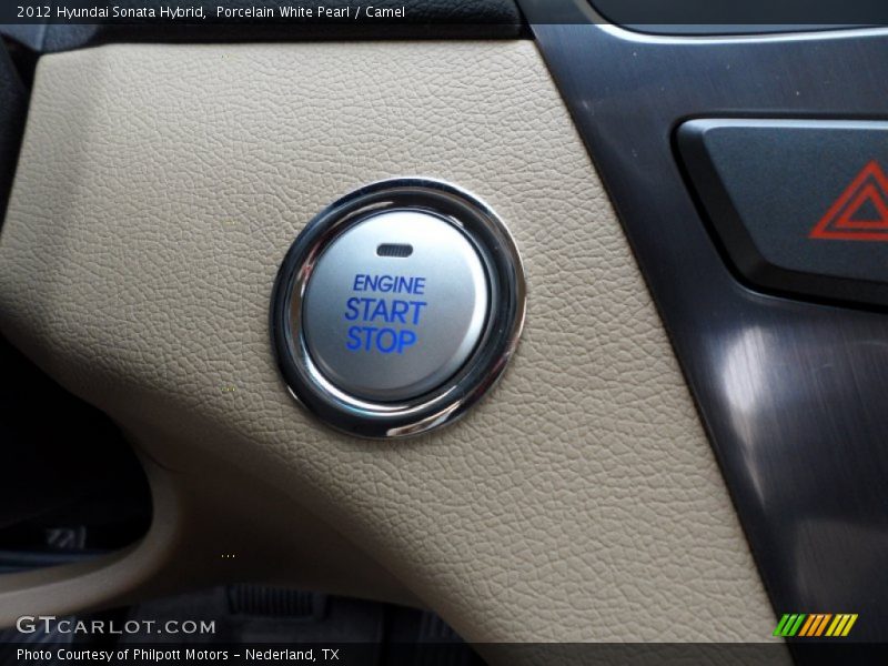 Porcelain White Pearl / Camel 2012 Hyundai Sonata Hybrid