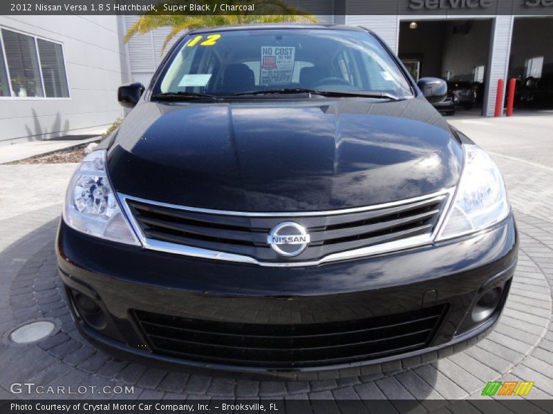 Super Black / Charcoal 2012 Nissan Versa 1.8 S Hatchback