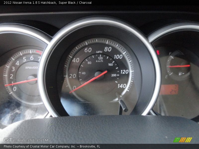 Super Black / Charcoal 2012 Nissan Versa 1.8 S Hatchback