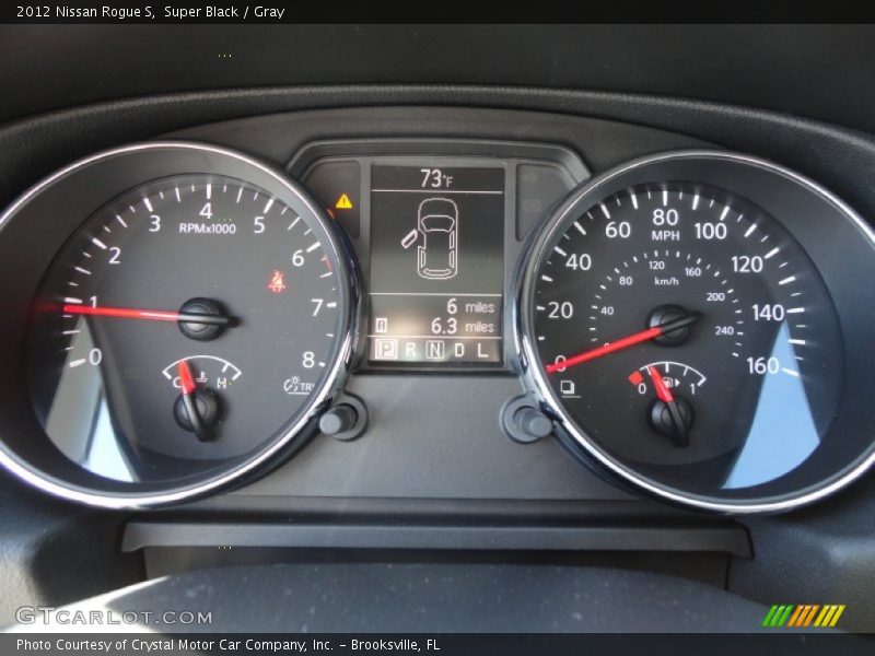 Super Black / Gray 2012 Nissan Rogue S