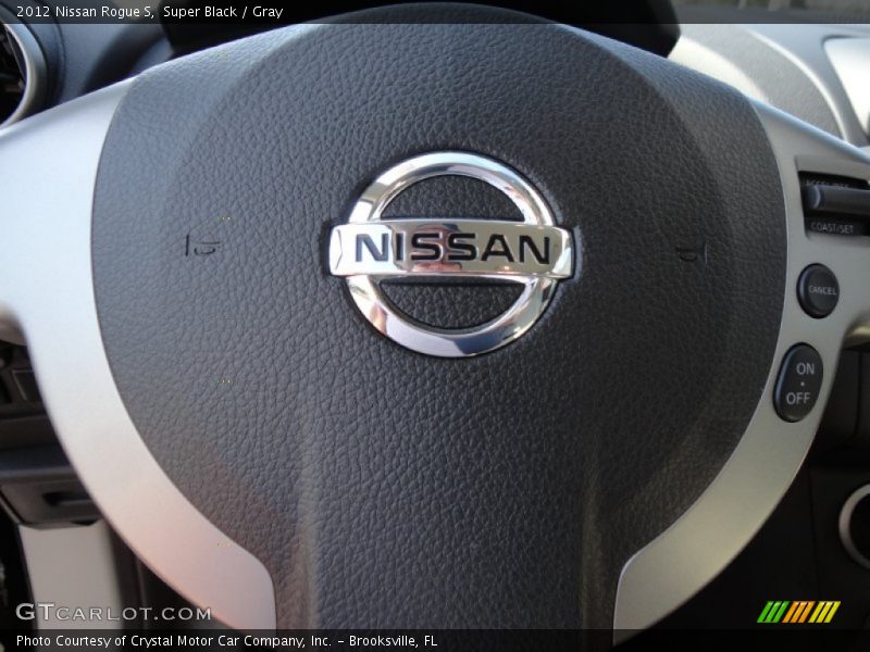 Super Black / Gray 2012 Nissan Rogue S