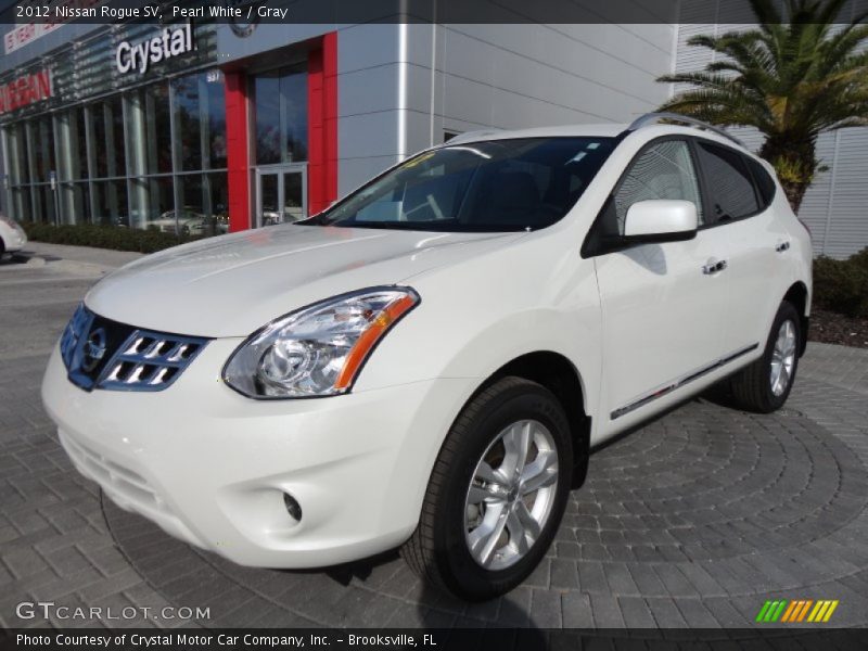 Pearl White / Gray 2012 Nissan Rogue SV