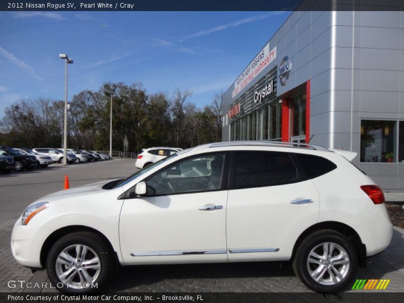 Pearl White / Gray 2012 Nissan Rogue SV