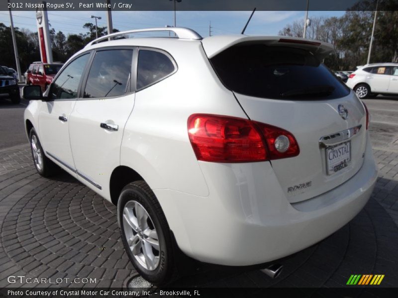Pearl White / Gray 2012 Nissan Rogue SV