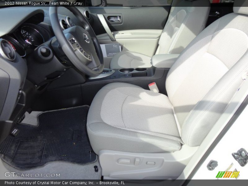 Pearl White / Gray 2012 Nissan Rogue SV