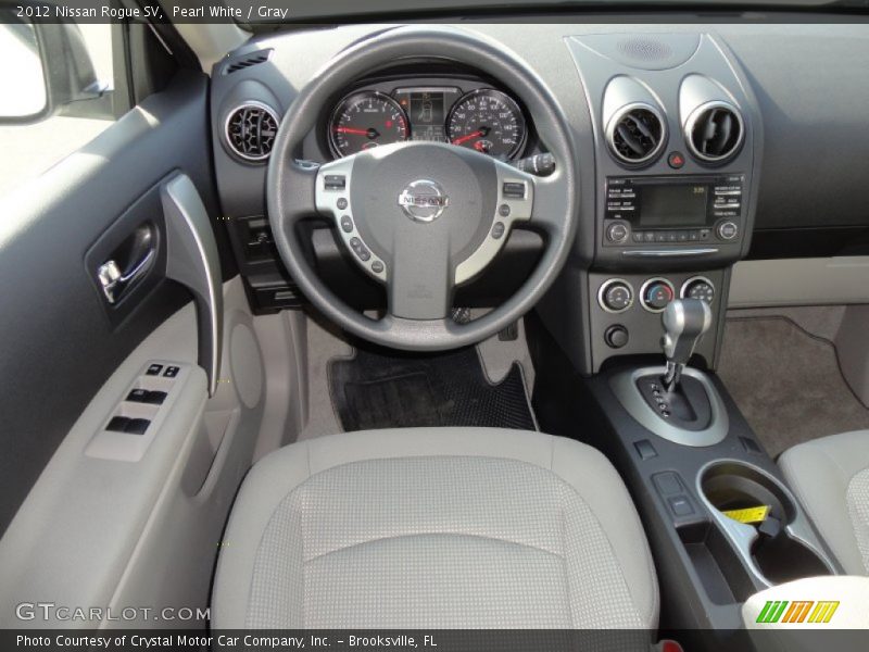 Pearl White / Gray 2012 Nissan Rogue SV