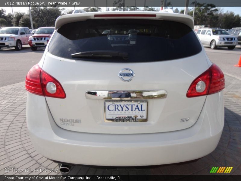 Pearl White / Gray 2012 Nissan Rogue SV