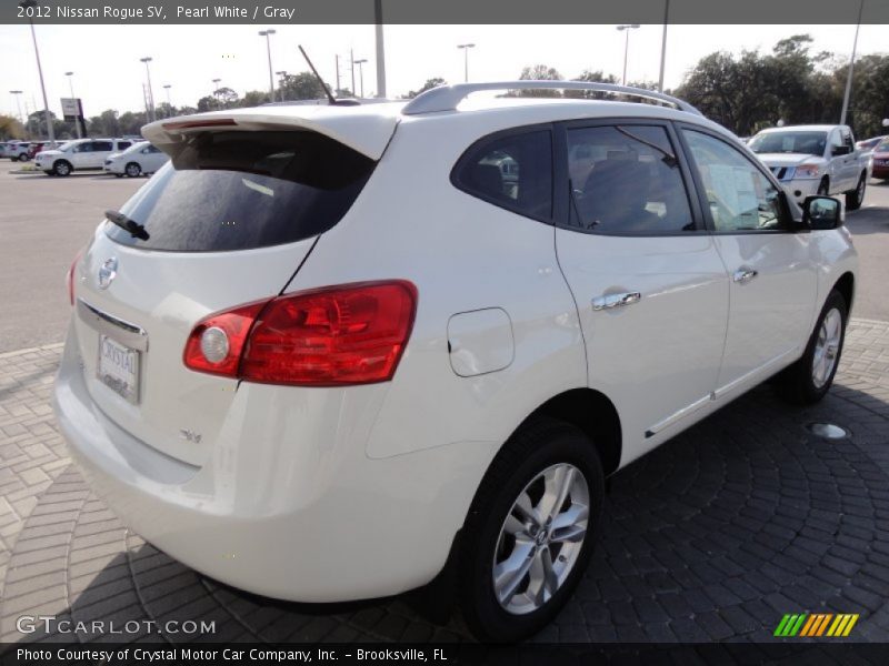 Pearl White / Gray 2012 Nissan Rogue SV