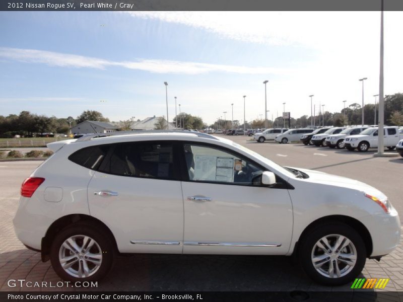 Pearl White / Gray 2012 Nissan Rogue SV