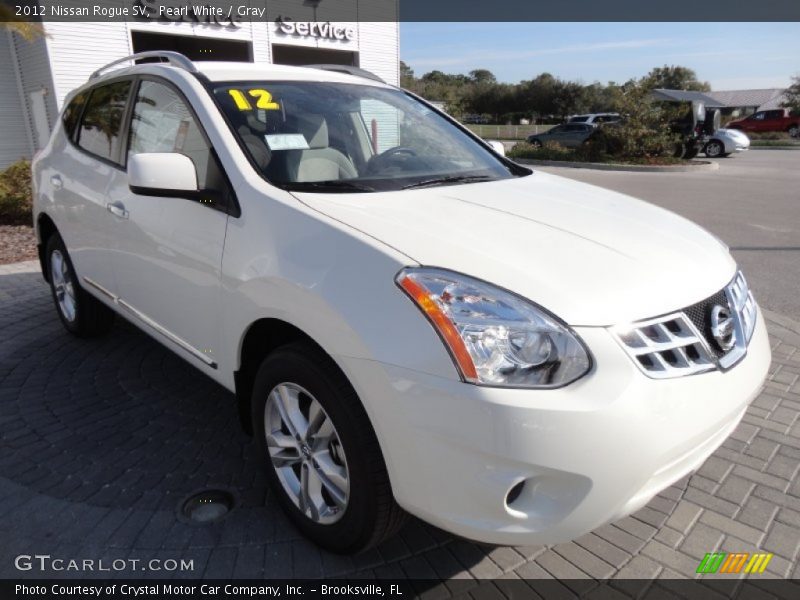 Pearl White / Gray 2012 Nissan Rogue SV
