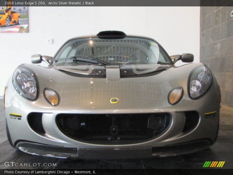 Arctic Silver Metallic / Black 2009 Lotus Exige S 260