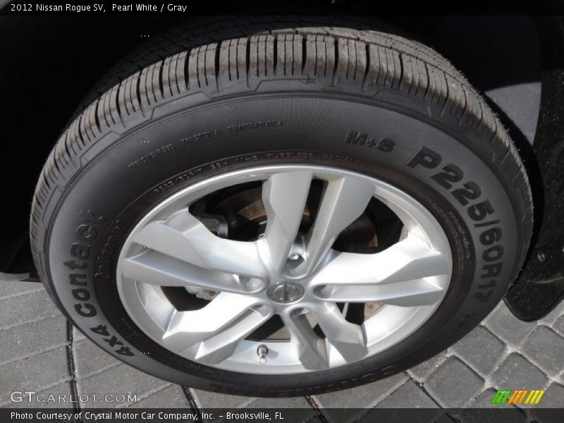 Pearl White / Gray 2012 Nissan Rogue SV