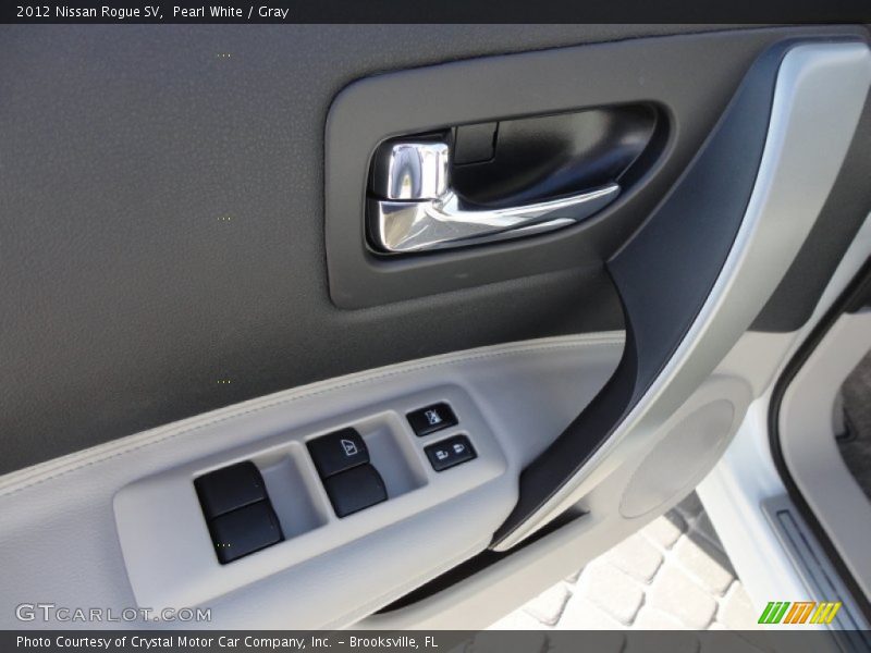 Pearl White / Gray 2012 Nissan Rogue SV