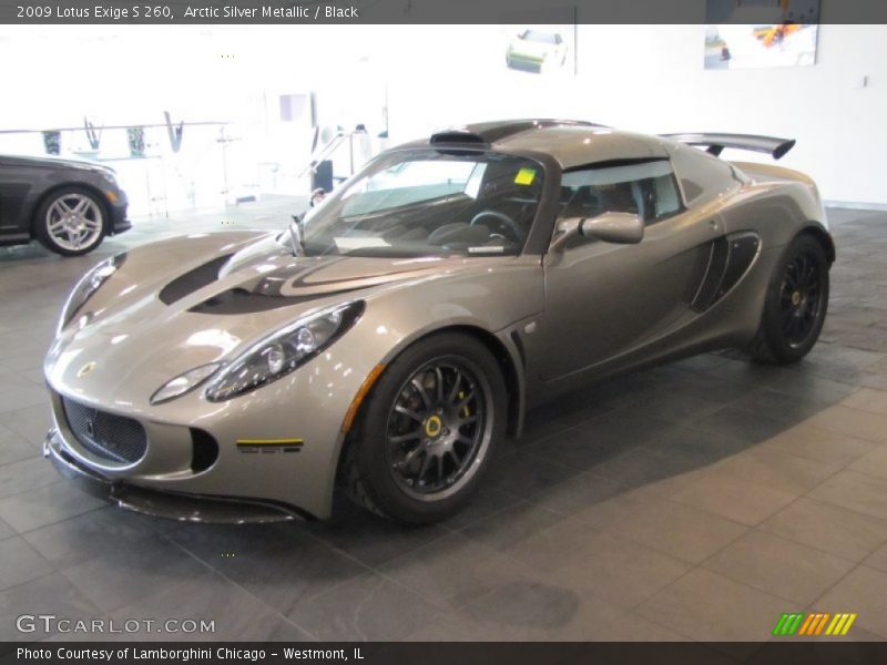 Arctic Silver Metallic / Black 2009 Lotus Exige S 260