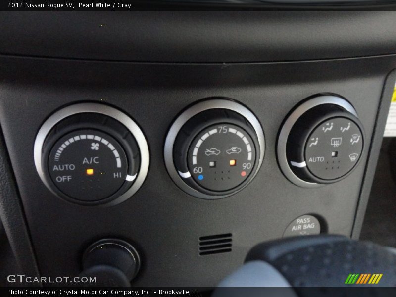 Pearl White / Gray 2012 Nissan Rogue SV