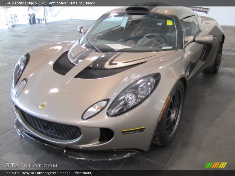 Arctic Silver Metallic / Black 2009 Lotus Exige S 260
