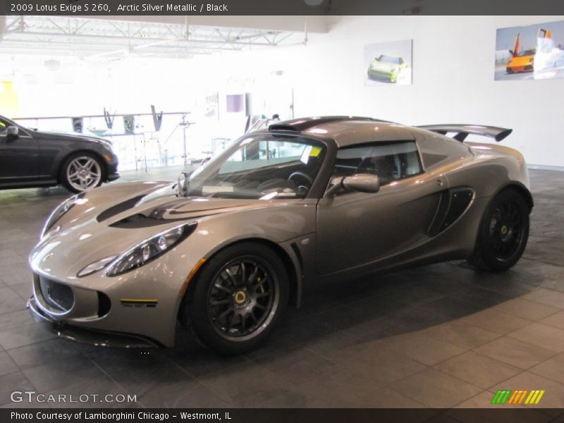 Arctic Silver Metallic / Black 2009 Lotus Exige S 260