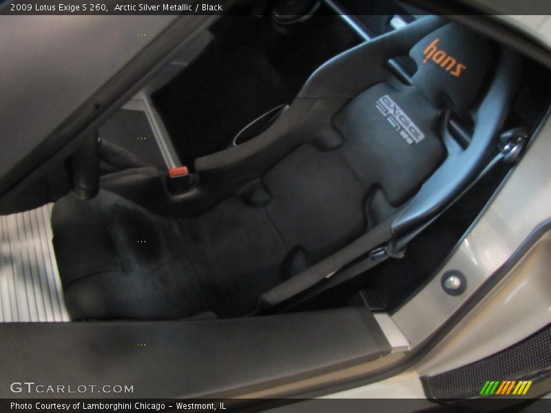 Arctic Silver Metallic / Black 2009 Lotus Exige S 260
