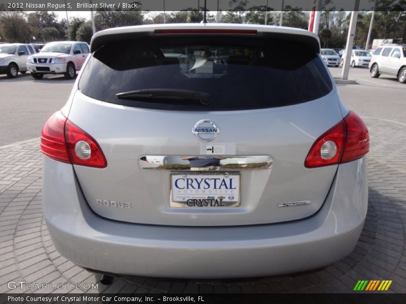 Brilliant Silver / Black 2012 Nissan Rogue S
