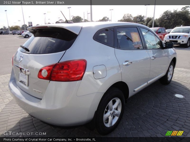 Brilliant Silver / Black 2012 Nissan Rogue S