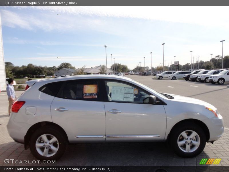 Brilliant Silver / Black 2012 Nissan Rogue S