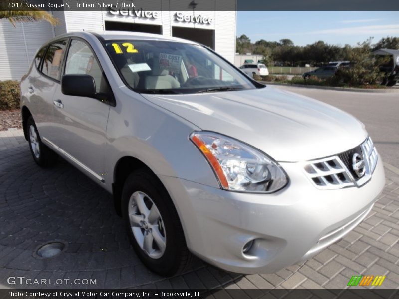 Brilliant Silver / Black 2012 Nissan Rogue S