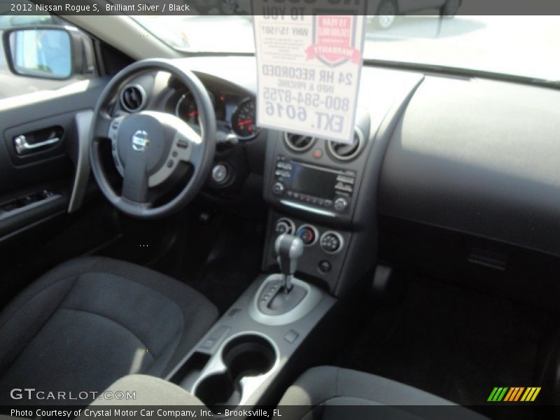 Brilliant Silver / Black 2012 Nissan Rogue S
