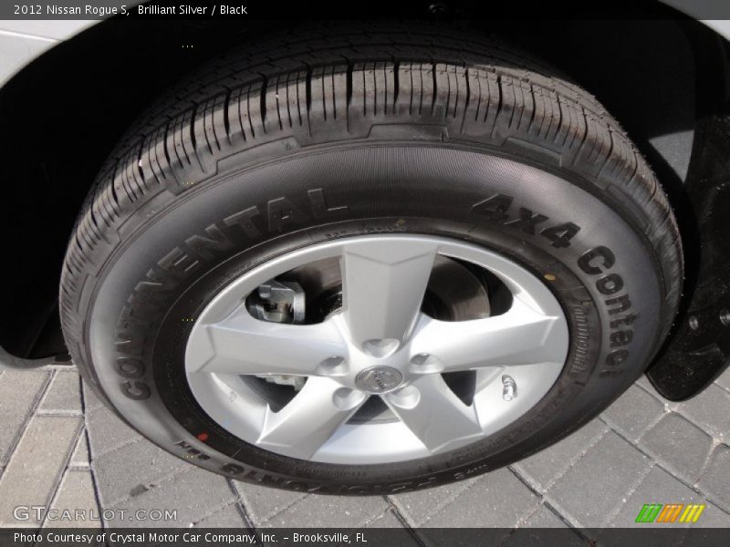 Brilliant Silver / Black 2012 Nissan Rogue S