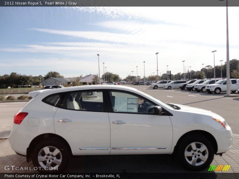 Pearl White / Gray 2012 Nissan Rogue S