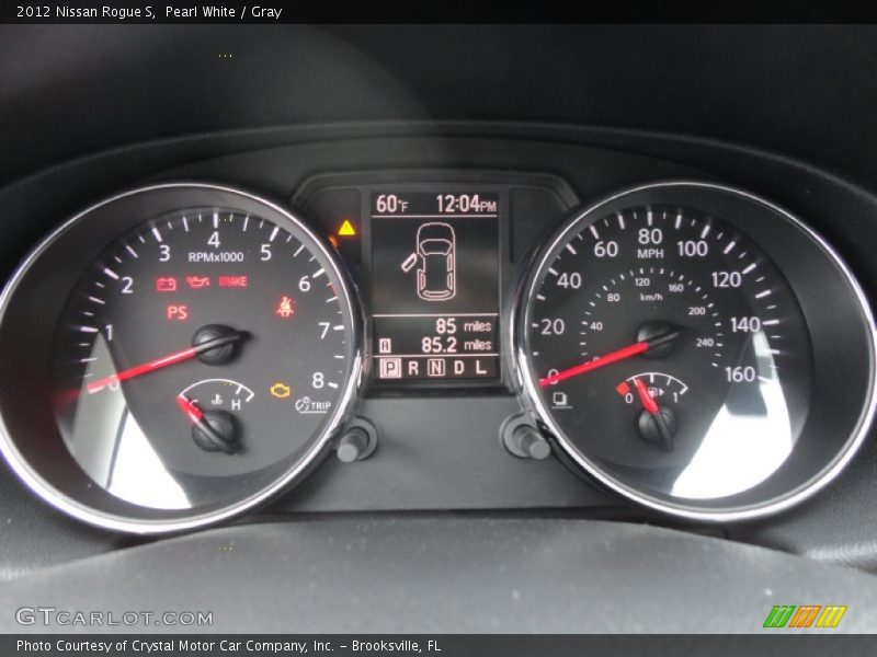 Pearl White / Gray 2012 Nissan Rogue S
