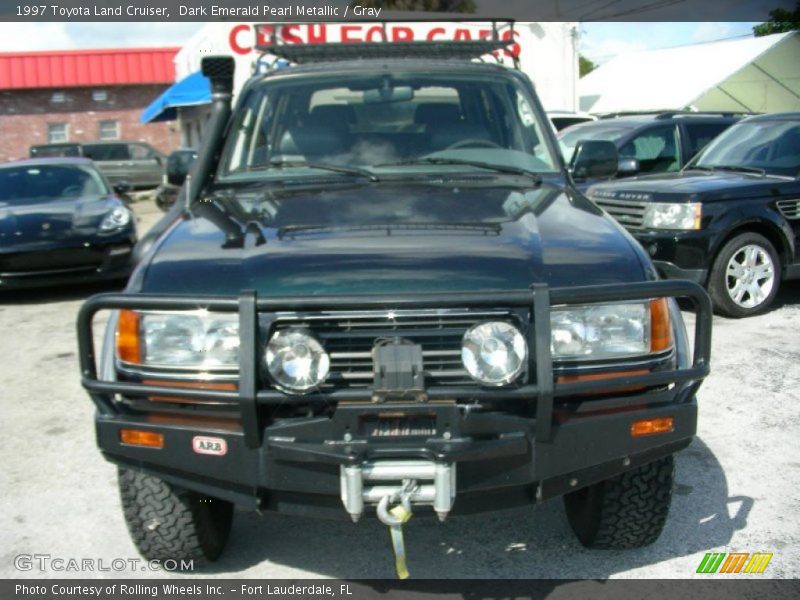 Dark Emerald Pearl Metallic / Gray 1997 Toyota Land Cruiser