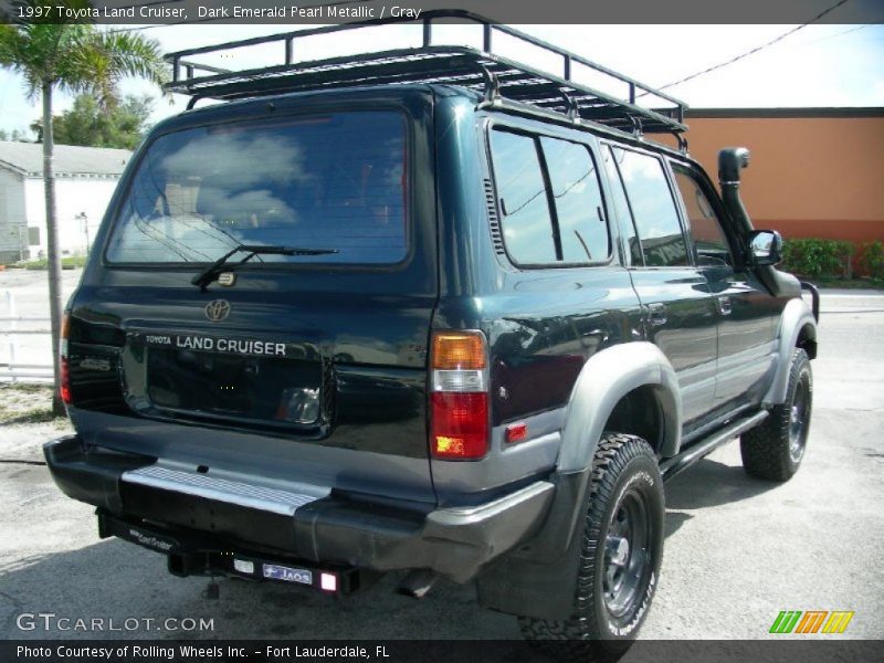 Dark Emerald Pearl Metallic / Gray 1997 Toyota Land Cruiser