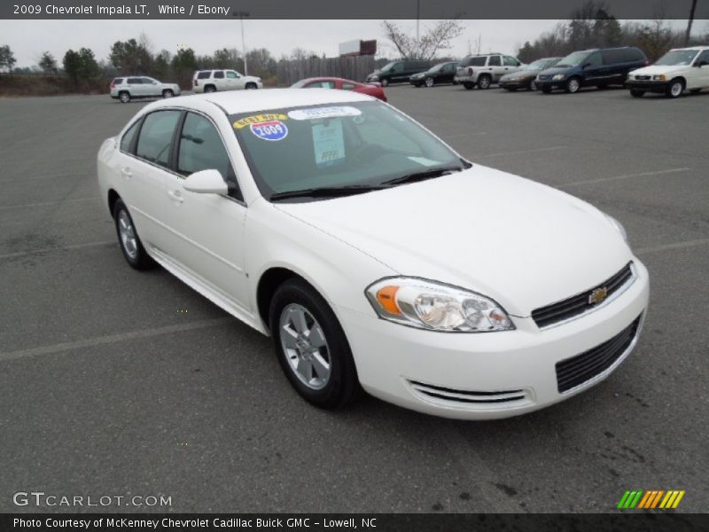 White / Ebony 2009 Chevrolet Impala LT