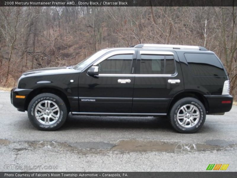 Ebony Black / Charcoal Black 2008 Mercury Mountaineer Premier AWD